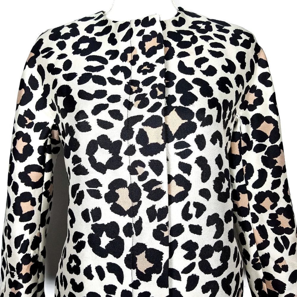 Ann Taylor Spring Leopard Animal Print Button Front Coat - Picture 7 of 13